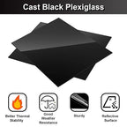 Outus 4 Pcs 1/16 Inch Thick Black Acrylic Sheet 12 x 12 Inch Black Acrylic - Image 3