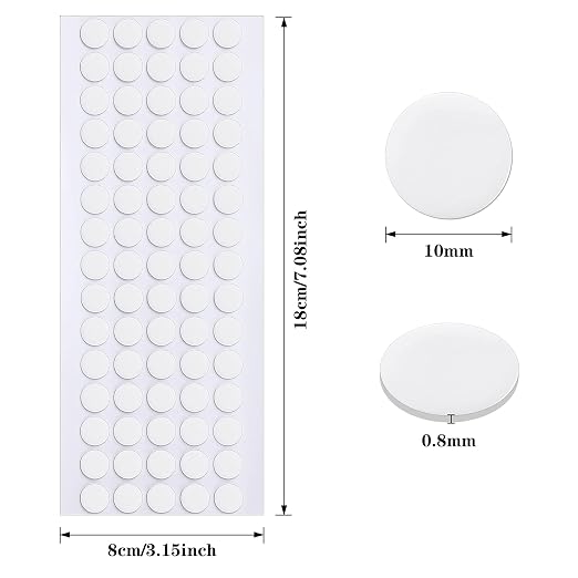 JANYUN 225 Pieces Double Sided Sticky Dot Stickers Removable Round Putty Clear - Image 2
