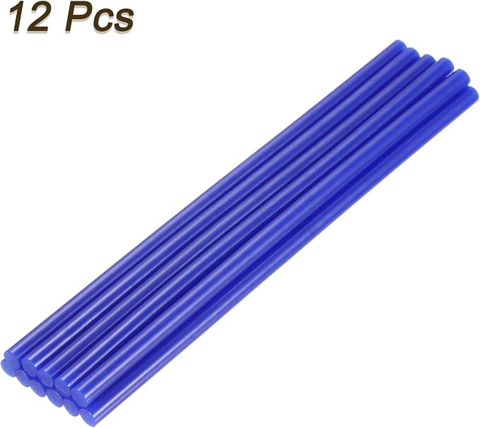 uxcell Mini Hot Glue Sticks for Glue Gun 7mm x 200mm Dark Blue 12pcs - Image 3