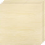 MECCANIXITY 4pcs Basswood Sheet 15" x 15" x 1/16" Thin Unfinished Wood Plywood by MECCANIXITY