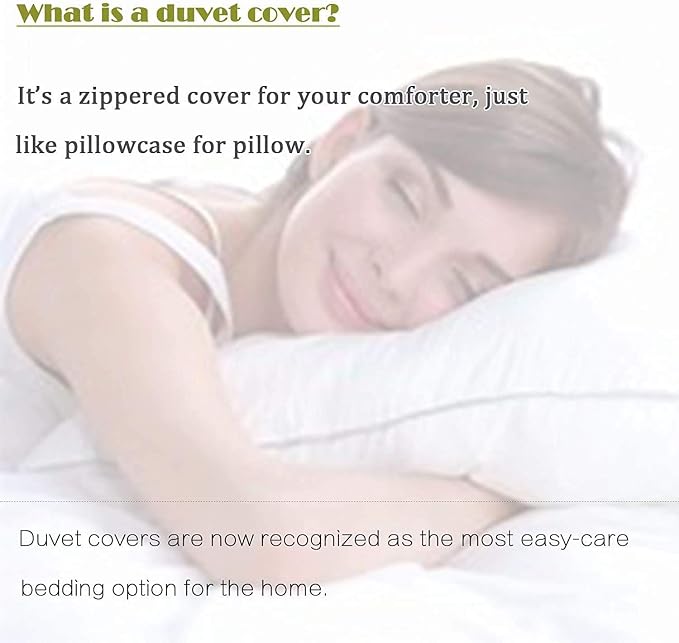 FADFAY Floral Duvet Cover Queen 100% Cotton Blue Green Farmhouse Bedding Super - Image 2