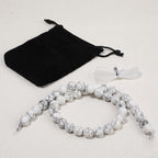 10mm Matte White Howlite Bead, 15-Inch Matte Round Loose Stone Beads - Image 7