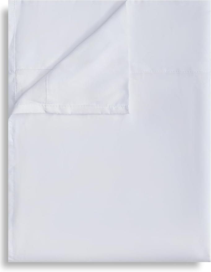 Queen Flat Sheet Only, 1 Pack White Top Bed Sheets, Soft Breathable Brushed by Culve