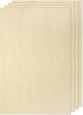 MECCANIXITY 4pcs Basswood Sheet 12" x 18" x 1/16" Thin Unfinished Wood Plywood by MECCANIXITY