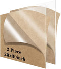 20 x 30 Acrylic Sheet 1/8 inch Thick 3mm Lesnlok 2 Pieces Clear Plexiglass Sheet by Lesnlok