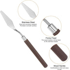 HARFINGTON 2pcs No.3 Palette Knives 17mm Width Stainless Steel Large Pointy - Image 4