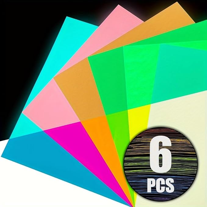 Fluorescent Glow in Dark HTV, Luminous Heat Transfer Lettering Film Glow in The - Image 2