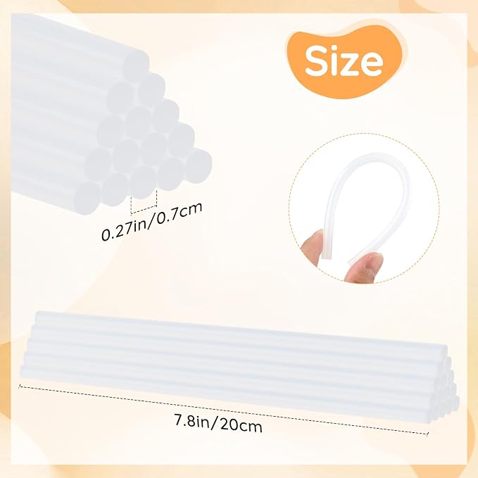 Glow in the Dark Glue Sticks Bulk, 0.27"x8" Hot Melt Glue Sticks - Image 2