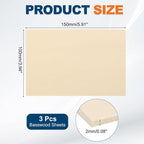 MECCANIXITY 3pcs Basswood Sheets 6 x 4 x 5/64 Inch Unfinished Wood Boards - Image 2