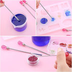 11 Pcs Silicone Resin Mold Tools Set Stirring Needle Spoon Tool Tweezers - Image 3