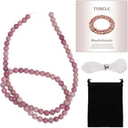 4mm Matte Pink Rhodochrosite Bead, 15-Inch Matte Round Loose Stone Beads by THRELE
