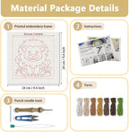 DOODLREAM Cute Lion DIY Punch Needle Embroidery Kit - Image 2