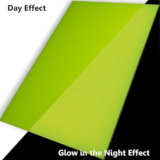TOEPODO Glow in The Dark Acrylic Sheets, 1/8 Thickness 19 * 12inch, Fluorescent - Image 3