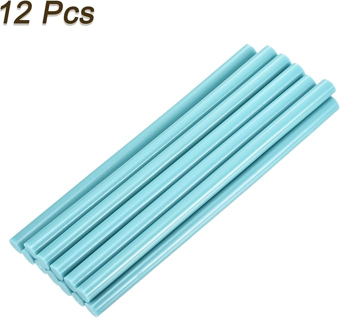 uxcell Mini Hot Glue Sticks for Glue Gun 11mm x 200mm Light Blue 12pcs - Image 3