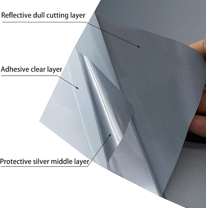 Reflective Heat Transfer Vinyl Rolls HTV Vinyl 12Inch x 6Feet Vinyl - Image 3
