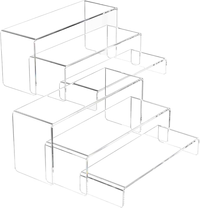 NIUBEE Acrylic Display Riser, Collectibles Display Stands Shelf by NIUBEE