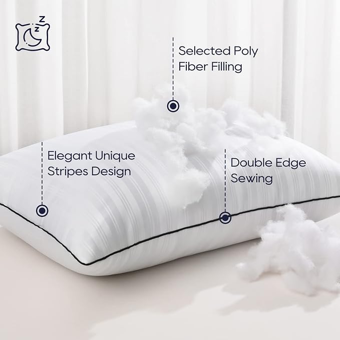 downluxe Bed Pillows Queen Size Set of 2 - Image 5