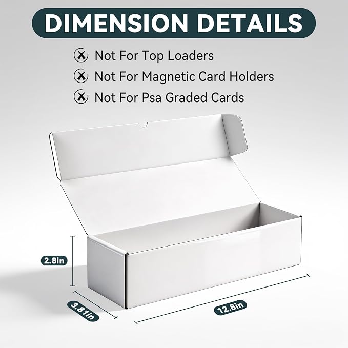 Trading Card Storage Box 6-Pack, Sports & Collectible Cards, 12.8 INCH - Image 2
