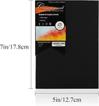 CONDA Black Canvas Panels 5x7 inch, 100% Cotton Acid-Free, 8 oz Gesso-Primed - Image 2