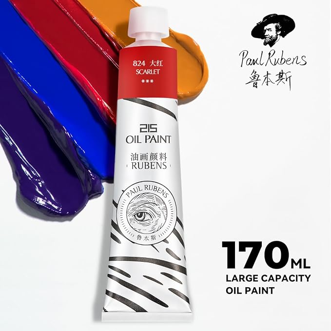 Paul Rubens Oil Paint, 10 Basic Colors*170 ml LargeTubes, Professional Oil - Image 5