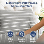 Body Pillowcases Set of 2-20x54 Long Body Pillow Case - Image 3