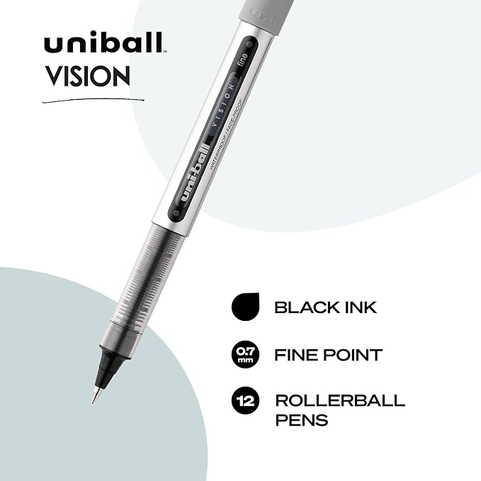 uni-ball Rollerball Pens, 0.7 mm, Fine Point - Image 2