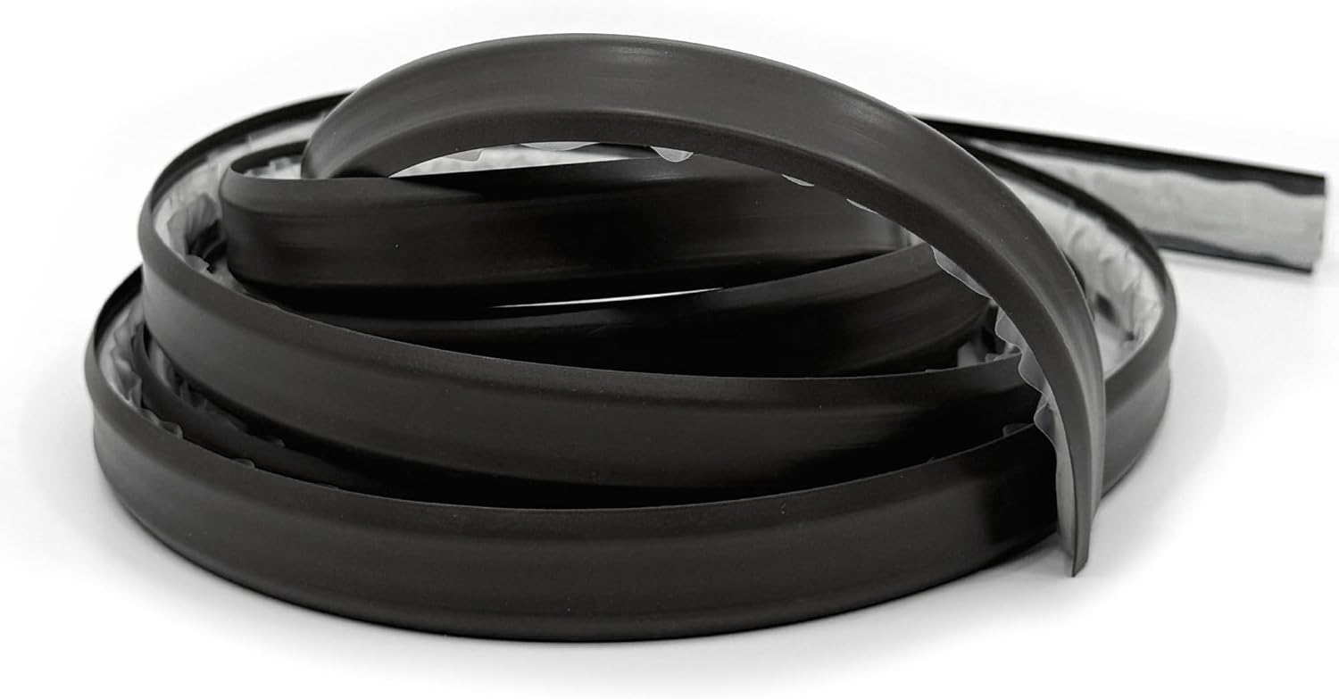 InstaTrim The Original Flexible Trim -10ft Black 3/4" Wide Caulk Tape - Adhesive Trim with Many Uses Including Caulking for Bathtubs, Sinks, Counters, Tile, Floors - Made in USA