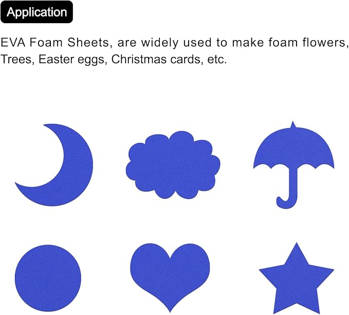 MECCANIXITY EVA Foam Sheets Blue 9.8 Inch x 9.8 Inch 5mm Thick Crafts Foam - Image 5