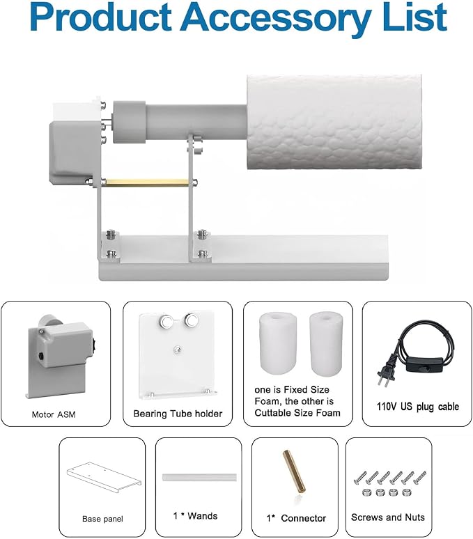 Cup Turner for Crafts, 2-Way Rotation Epoxy Tumbler Spinner Machine Kit – Dual - Image 2