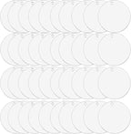 Zorfeter Clear Acrylic Blanks, 3 Inch Round, 40 Pack | Circle Ornament Blanks by Zorfeter