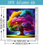 Colorful Tree Stamped Cross Stitch Kits - Image 2