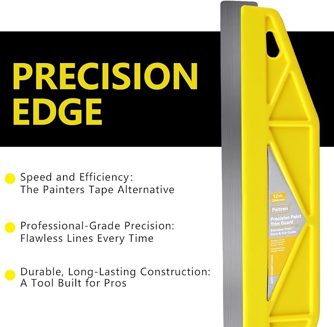 12-Inch Paint Edger & Trim Guard, Stainless Steel Straight Edge Tool | Painters - Image 7