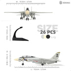 F-14 Tomcat 3D Quick Build Model Kit – Fighter Jet Aircraft Puzzle, Precision - Image 2