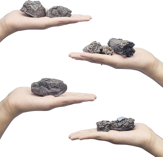 7pcs Diorama Supplies Fake Rocks, Artificial Garden Figurines Tree Stump - Image 4