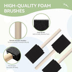 10 PCS Foam Paint Brushes, 1.6 Inch Sponge Brush - Image 3