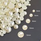 Flatback Pearls Beads for Crafts, Half Pearl Beads for Crafting - Image 2