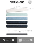 Fluxynara Cork Board Alternative Felt Strip Board 5-Pack 13"x2", Office Pin - Image 2