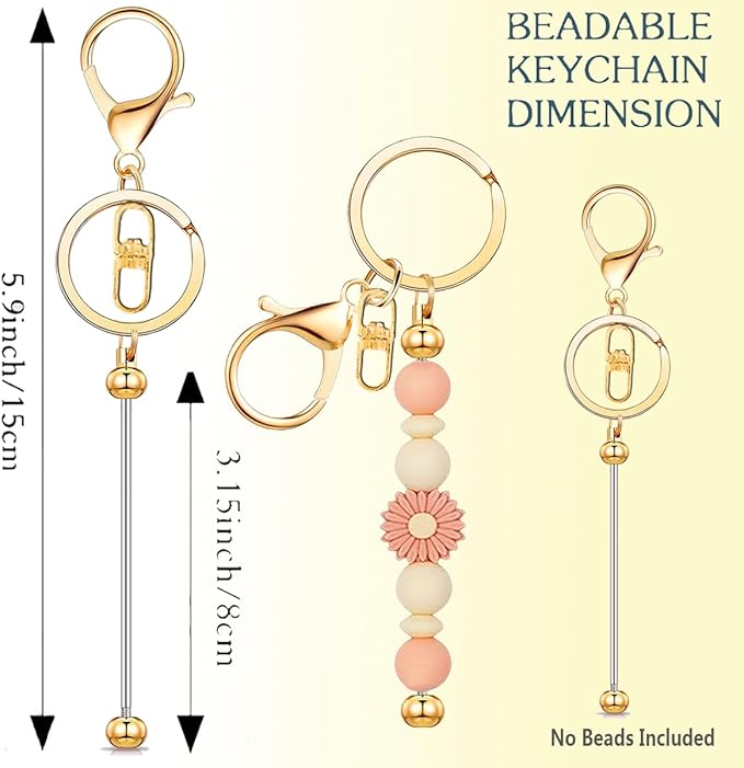 6 Pcs Beadable Keychain Bars Bulk - Image 2