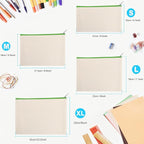 12 Pieces Cotton Canvas Makeup Bag, Blank DIY Craft Bag - Image 7
