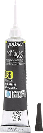 PEBEO Vitrea 160 Glass Paint Outliner, 0.67 Fl Oz, Ink Black - Image 2