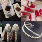 2000PCS AB Color Imitation Half Round Pearls Bead Loose Beads Gems, Mixed Sizes - Image 5