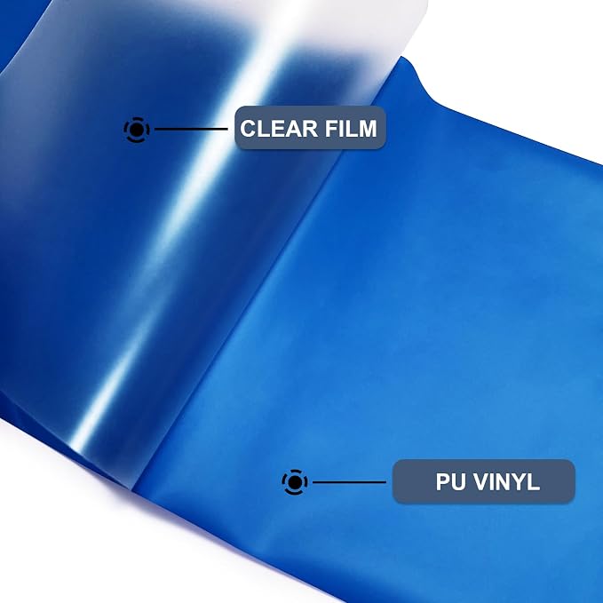 Lake Blue Heat Transfer Vinyl HTV Roll Matte PU 12" x 15 ft. | Easy to Cut - Image 4