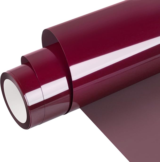WRAPXPERT Maroon HTV Heat Transfer Vinyl Rolls, Maroon Iron on Vinyl 12" x5ft - Image 9