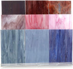 Lanyani（10 Sheets）Variety Stained Glass Sheets 4 x 6 inch Opal Art Glass Pack - Image 2