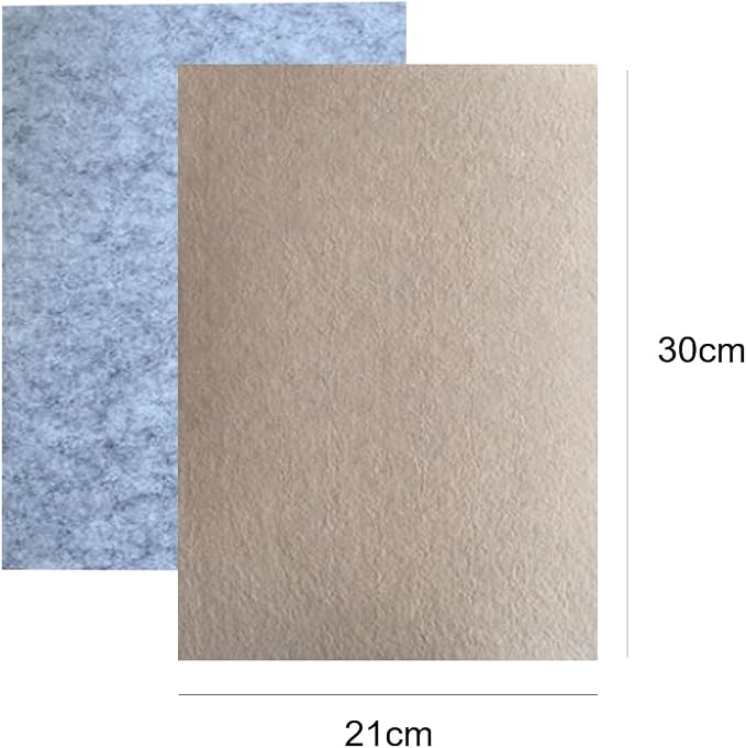RZJZGZ 5Piece Adhesive Felt Sheet 8.3X11.8in Khaki Felt Fabric Adhesive Sticky - Image 2