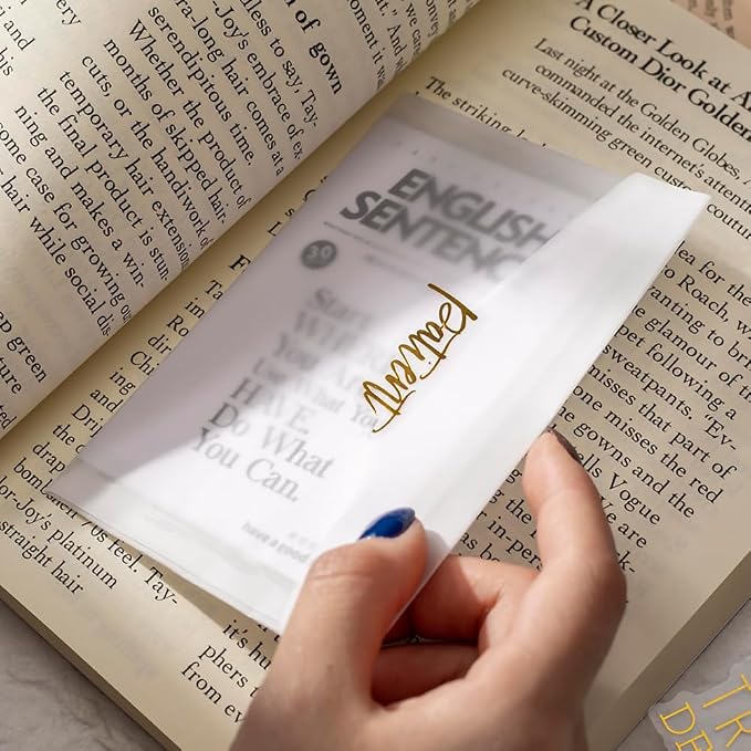 Yoksas 240Pcs Black Golden Foil Sentence Quote Stickers, Transparent Junk - Image 6