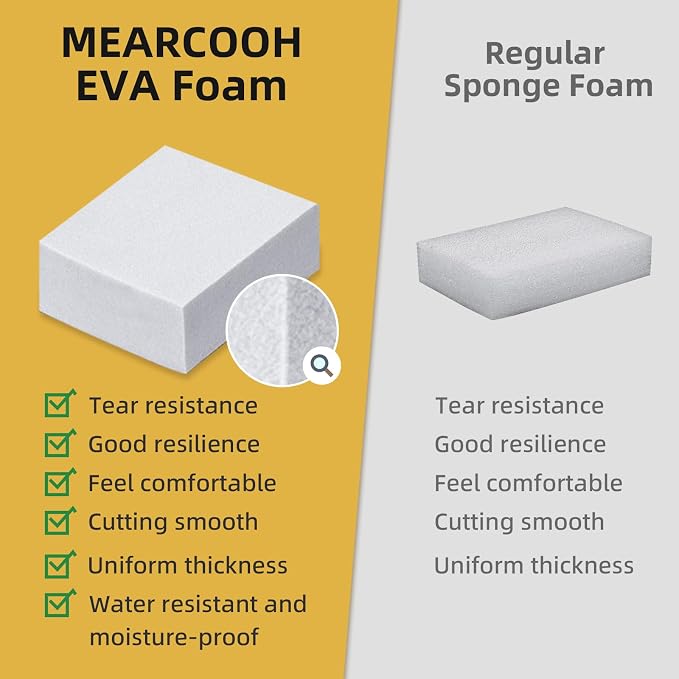 20mm Thick White Eva Foam Cosplay Sheets roll, 13.9" x 39" Premium eva Craft - Image 6