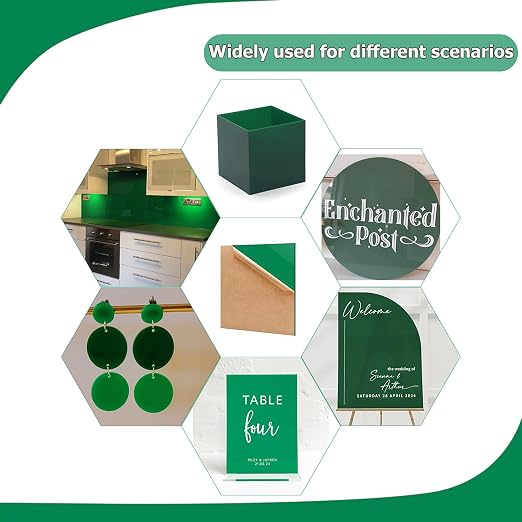 2 Pack 12'' x 12'' Opaque Green Acrylic Sheet, 3mm Thick Acrylic Plastic Sheet - Image 6