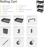 3 Tier Rolling Utility Cart - Image 4