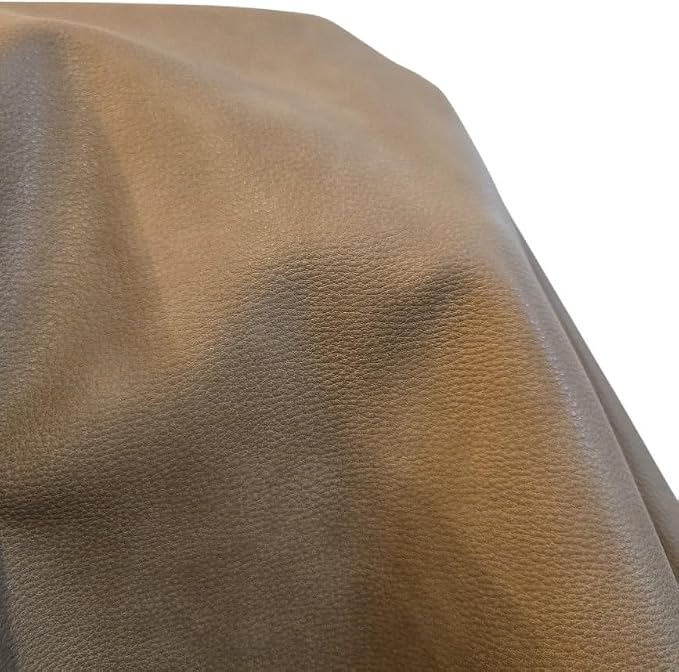 NAT Leathers™ | Taupe Almond Soft Faux Vegan Leather PU | 1 Yard Cut by the - Image 2